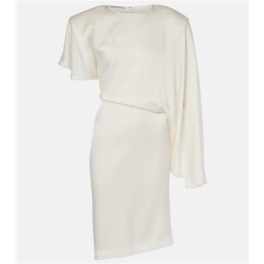 Stella McCartney abito midi asimmetrico in crãªpe e raso