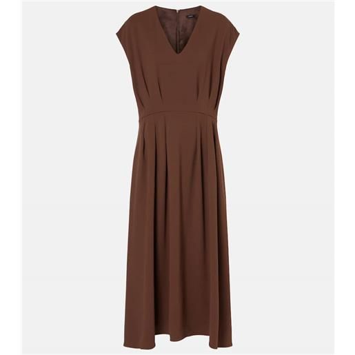 Joseph abito midi in cady a pieghe