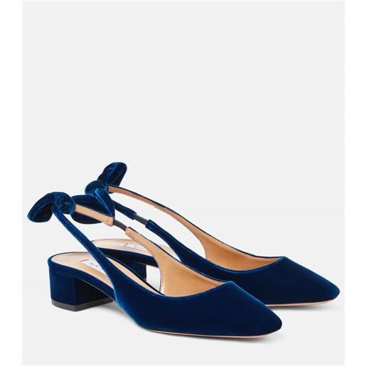 Aquazzura pumps slingback very bow tie 35 in velluto