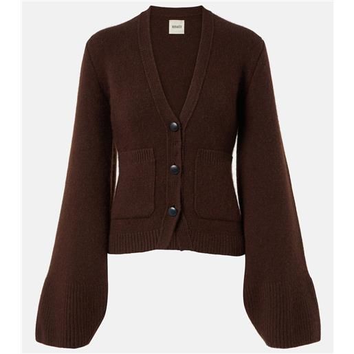 Khaite cardigan scarlet in cashmere