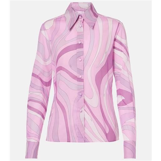 Pucci camicia orchidee in mussola di cotone