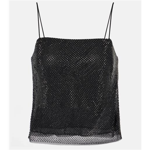 Roland Mouret camisole in chiffon di seta con cristalli