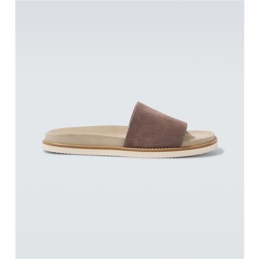 Brunello Cucinelli slippers in suede