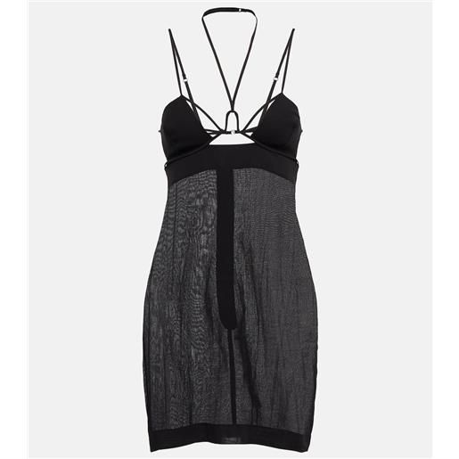 Nensi Dojaka miniabito in cotone con cut-out