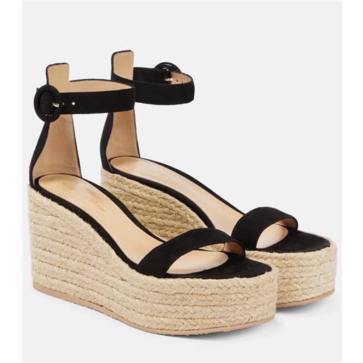 Gianvito Rossi espadrillas portofino in suede con zeppa