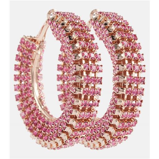 Magda Butrym orecchini a cerchio con cristalli