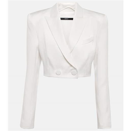 Alex Perry blazer cropped parker in crãªpe di raso