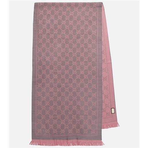 Gucci sciarpa in jacquard gg di lana