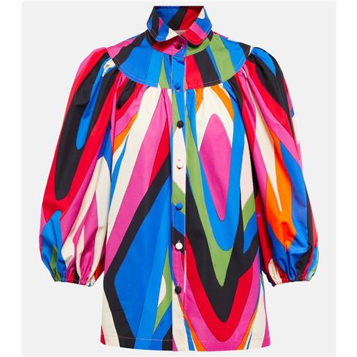Pucci blusa in cotone con stampa