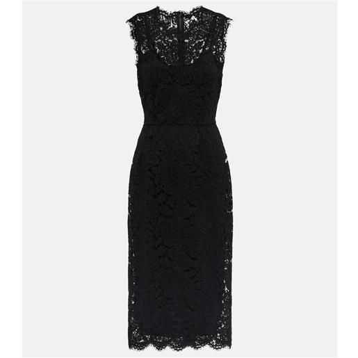 Dolce&Gabbana abito midi in pizzo