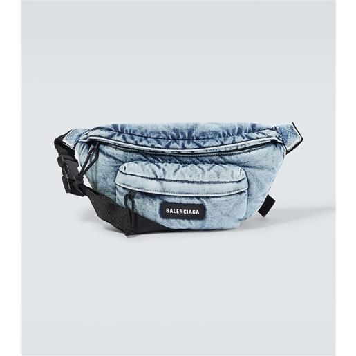 Balenciaga marsupio explorer in denim