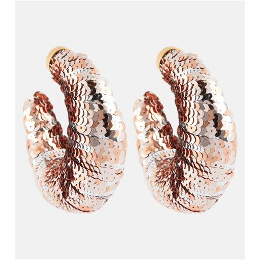 Tom Ford orecchini a cerchio croissant con paillettes