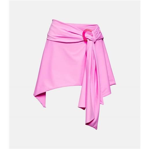 The Attico minigonna asimmetrica in lycra
