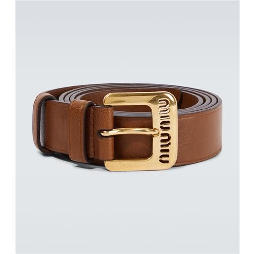 Miu Miu cintura in pelle con logo