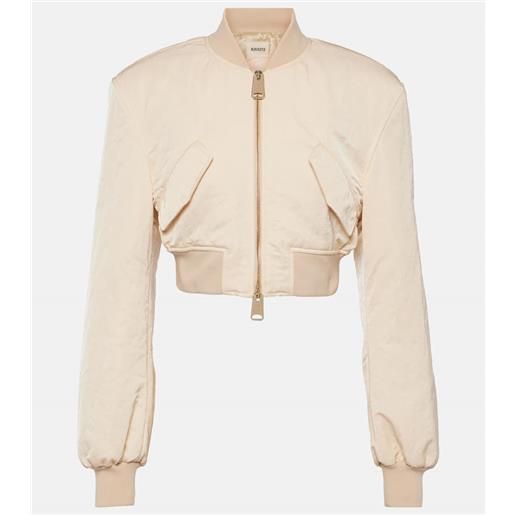 Khaite bomber cropped reggie in raso