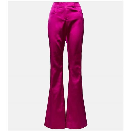 Tom Ford pantaloni flared in raso a vita bassa