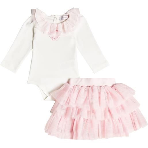 Monnalisa baby - body e gonna in jersey e tulle