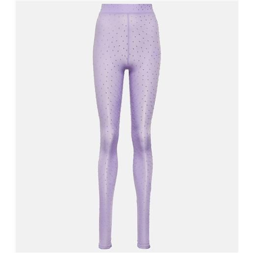 Alex Perry collant in jersey con cristalli