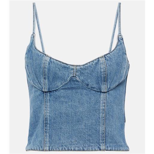 Magda Butrym bustier di jeans