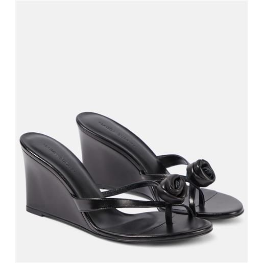 Magda Butrym mules in pelle con zeppa e applicazioni