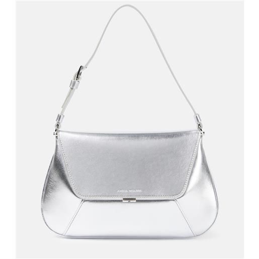 Amina Muaddi borsa a spalla ami in pelle