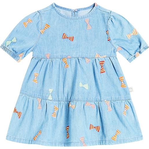 Stella McCartney Kids abito di jeans con fiocco
