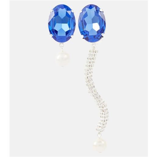 Magda Butrym orecchini pendenti con cristalli e perle