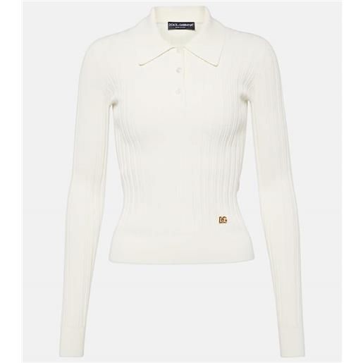 Dolce&Gabbana polo in maglia a coste