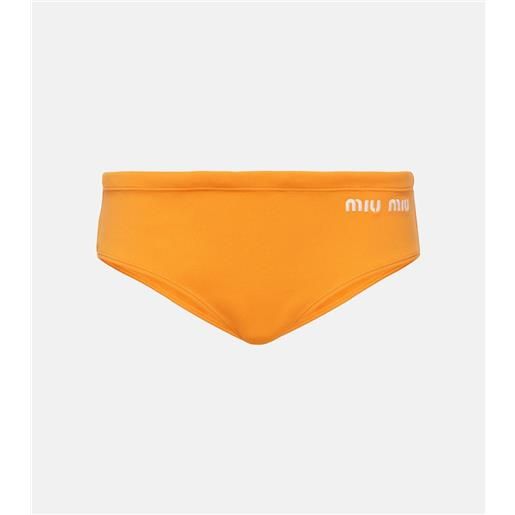 Miu Miu slip bikini con logo