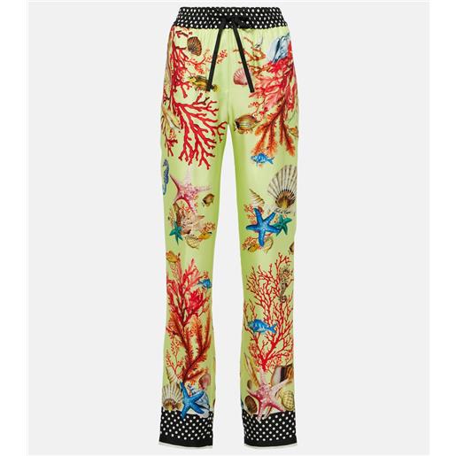 Dolce&Gabbana pantaloni tapered capri in seta