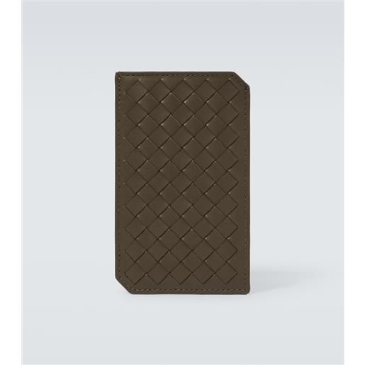 Bottega Veneta portacarte in pelle intrecciato piccolo