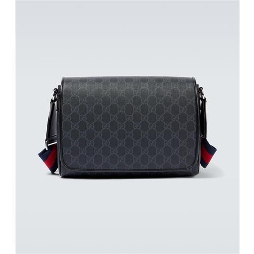 Gucci borsa a tracolla gg canvas con pelle