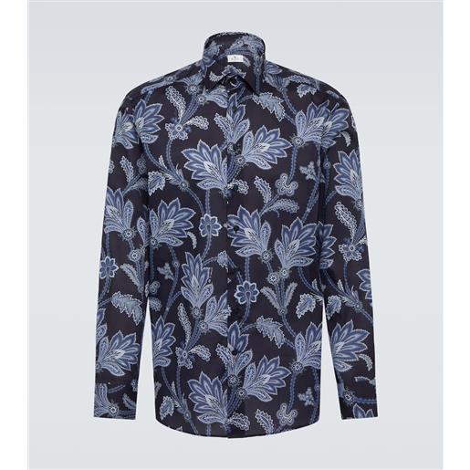Etro camicia in popeline di cotone con stampa