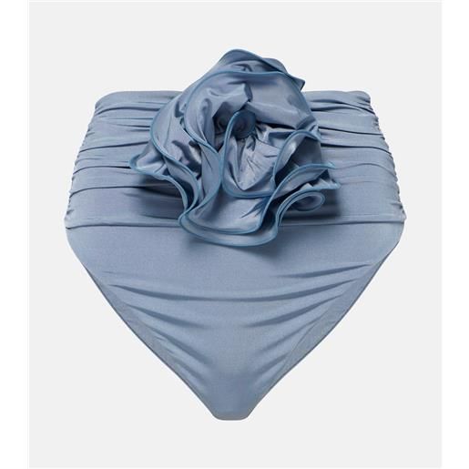 Magda Butrym slip bikini a vita alta con applicazione floreale