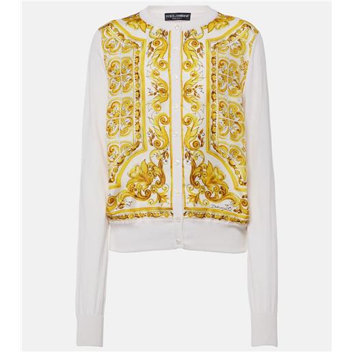 Dolce&Gabbana cardigan majolica in twill di seta