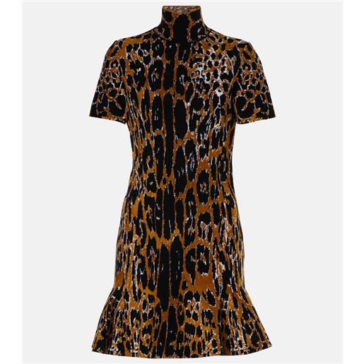 Alaia alaã¯a abito corto in jacquard