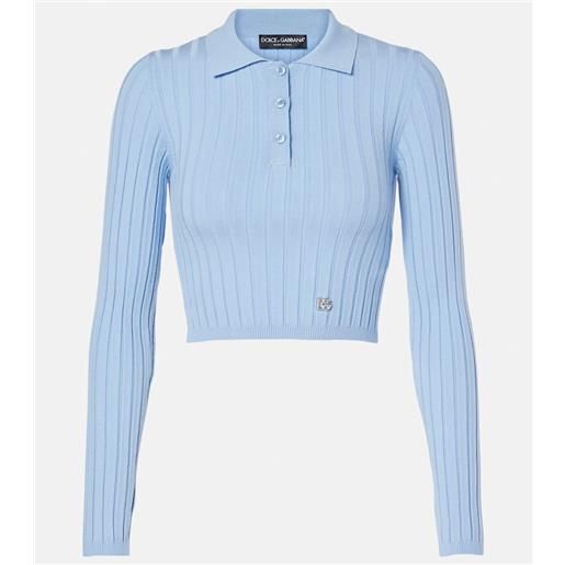 Dolce&Gabbana polo cropped a coste