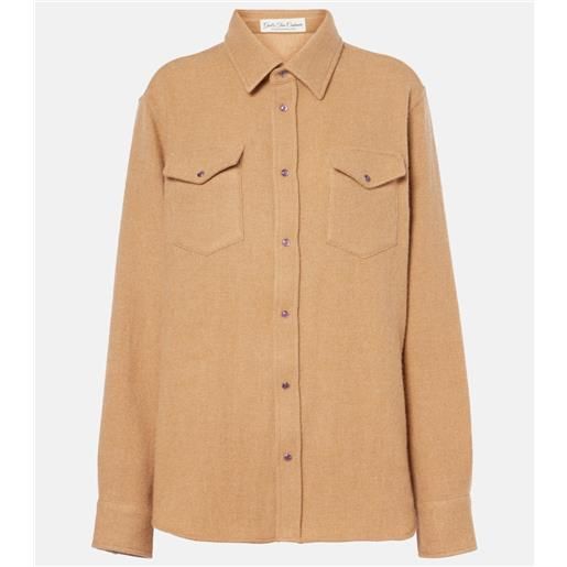 God's True Cashmere camicia bronze in cashmere