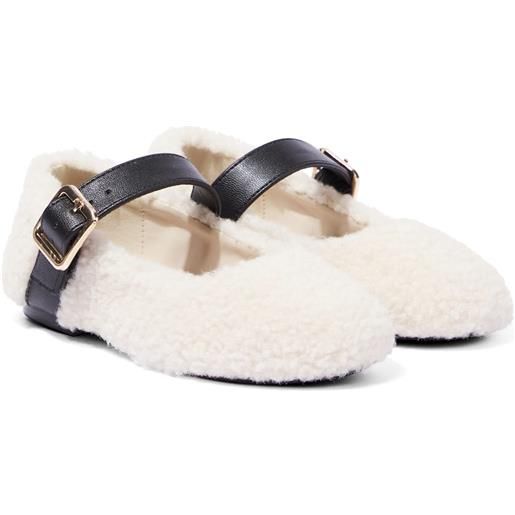 Stella McCartney Kids ballerine in shearling sintetico
