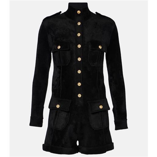 Tom Ford jumpsuit corta in velluto