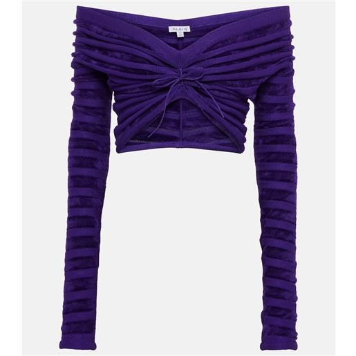 Alaia alaã¯a top con scollo bardot