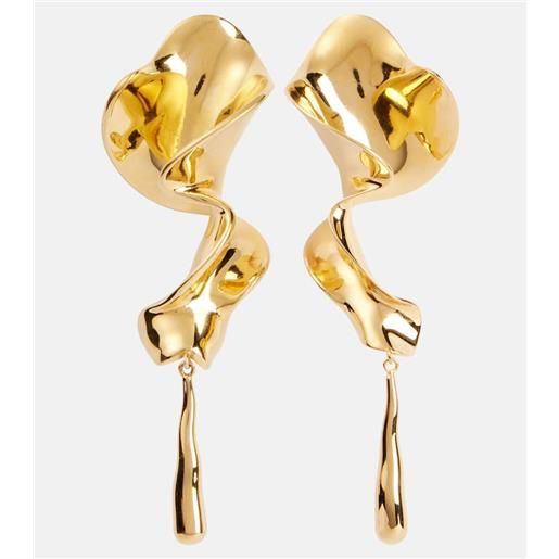 Khaite orecchini pendenti tidal bagnati in oro