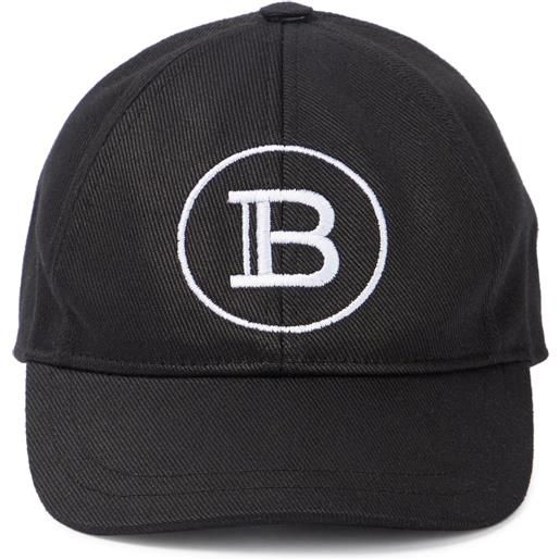 Balmain Kids cappello da baseball in cotone con logo
