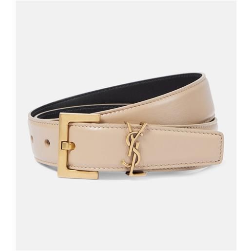 Saint Laurent cintura cassandre in pelle