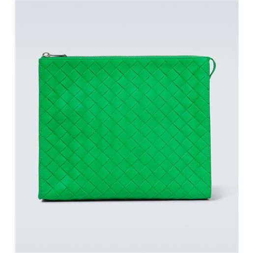 Bottega Veneta portadocumenti in pelle intrecciato