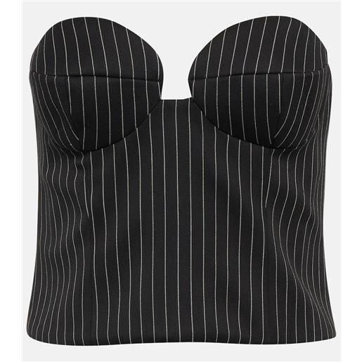 Magda Butrym bustier gessato in lana