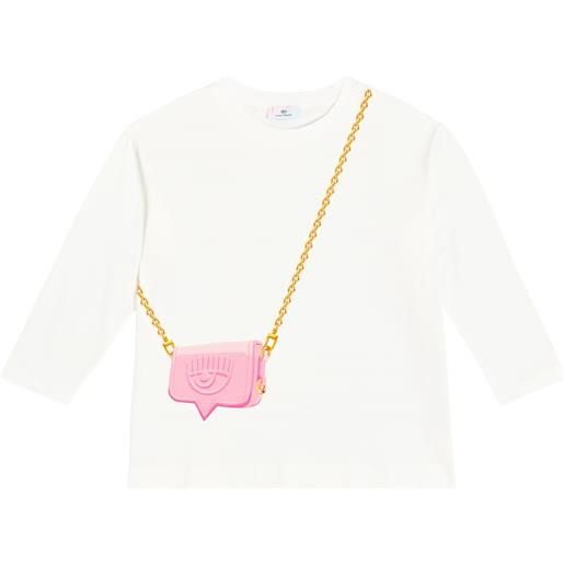 Monnalisa x chiara ferragni - top in jersey di cotone con stampa