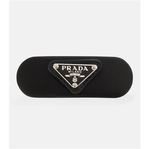 Prada fermacapelli con logo