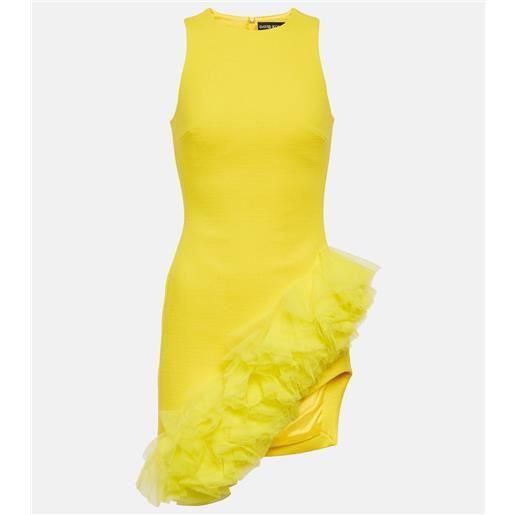 David Koma miniabito in crãªpe di lana vergine