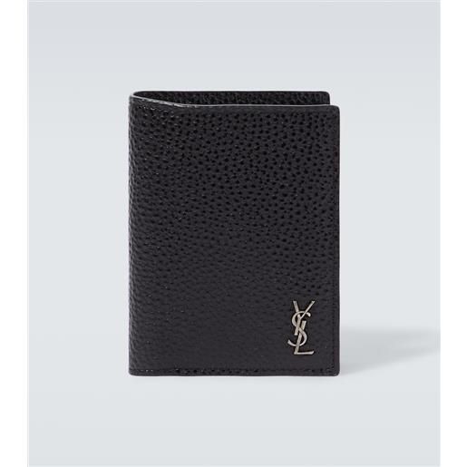 Saint Laurent portafoglio tiny cassandre in pelle